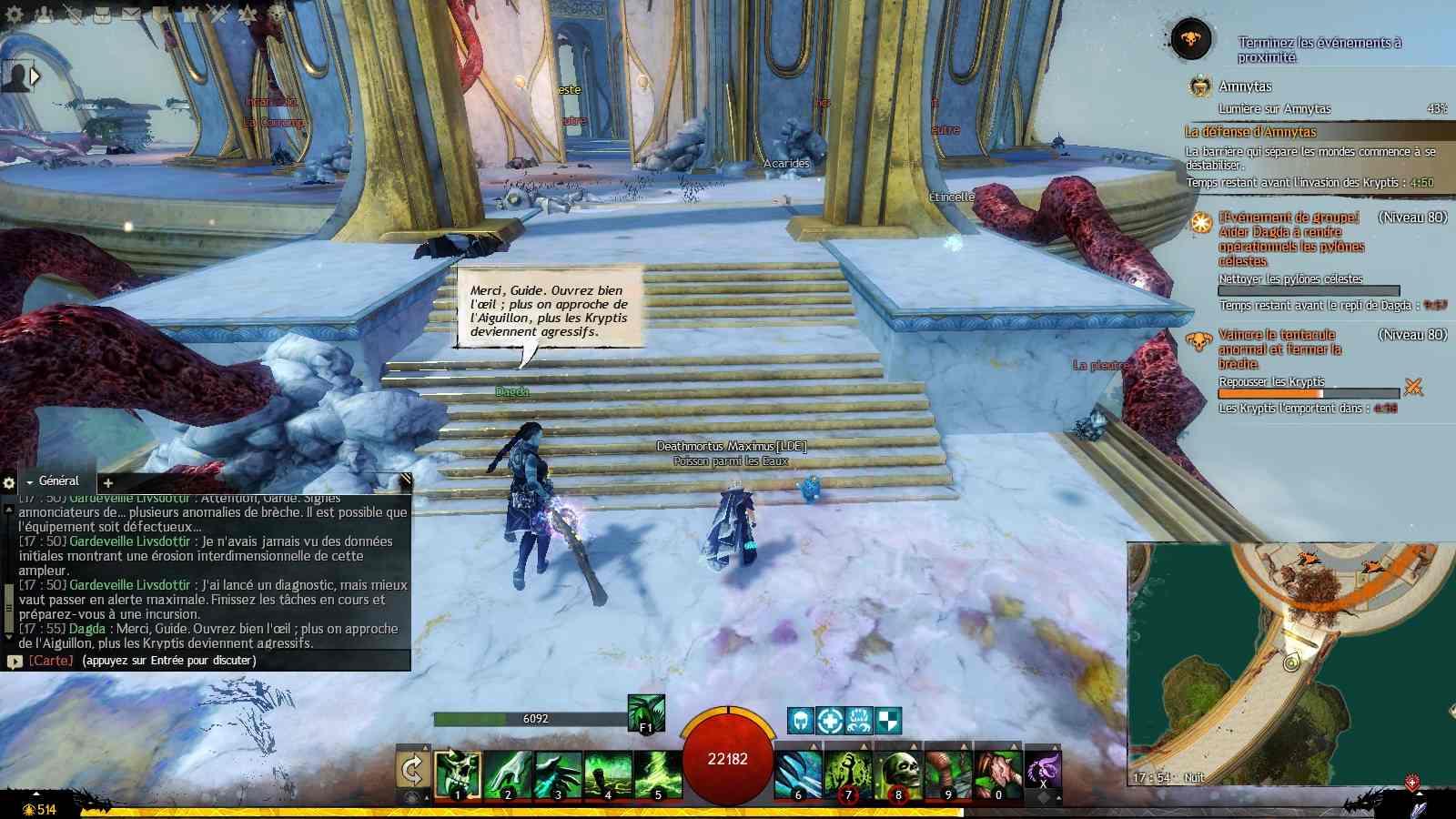 Aider dagda a rendre operationnels les pylones celestes