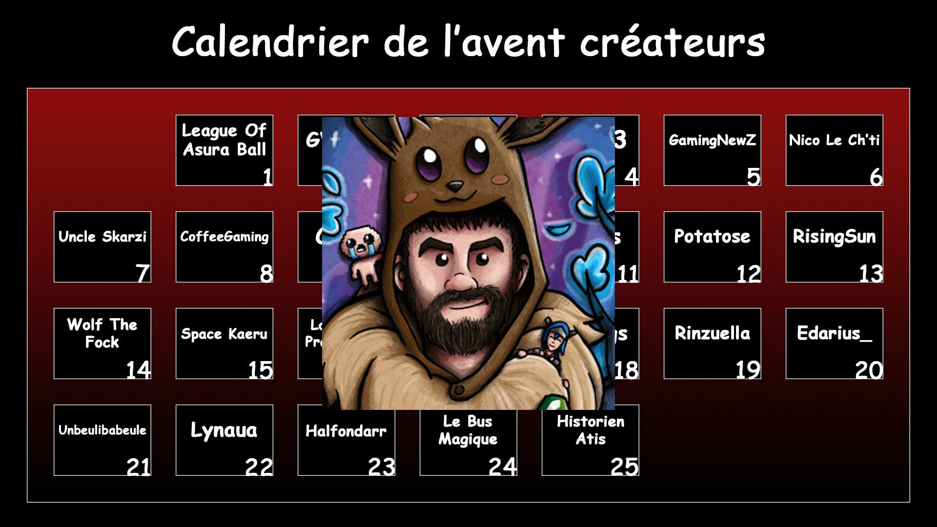 Calendrier de l'avent d'Archibald Wirslayd