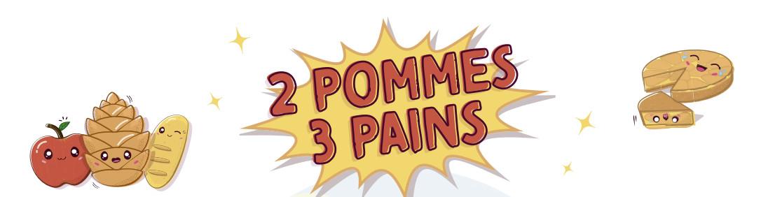 2 Pommes 3 Pains, les jeux de mots ça lui connait