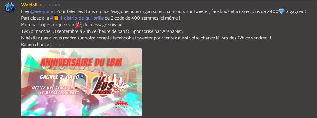 Concours anniversaire discord lbm