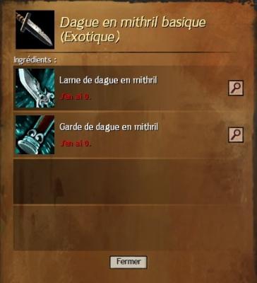 Dague en mithril basique