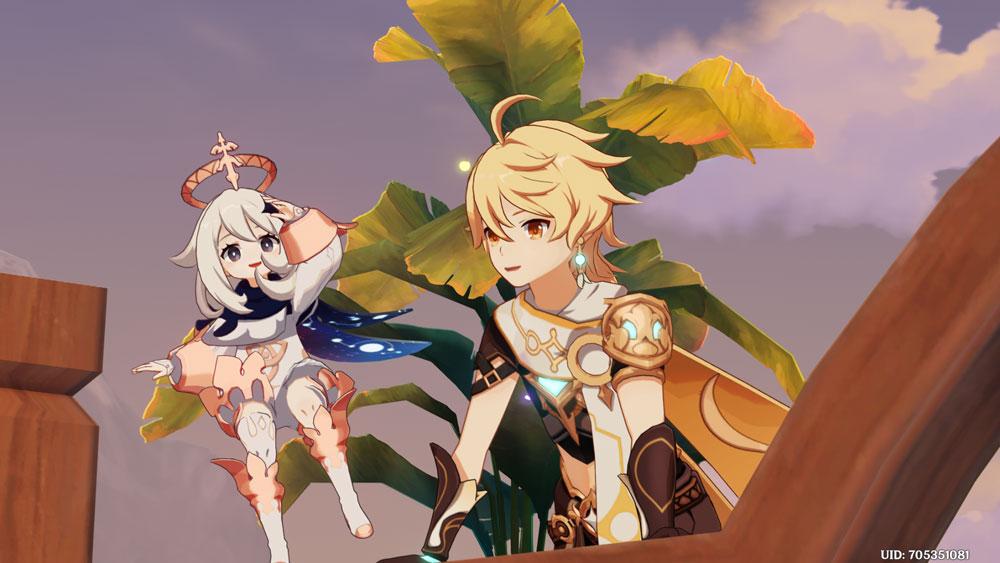 Genshin Impact monte à bord du Bus Magique