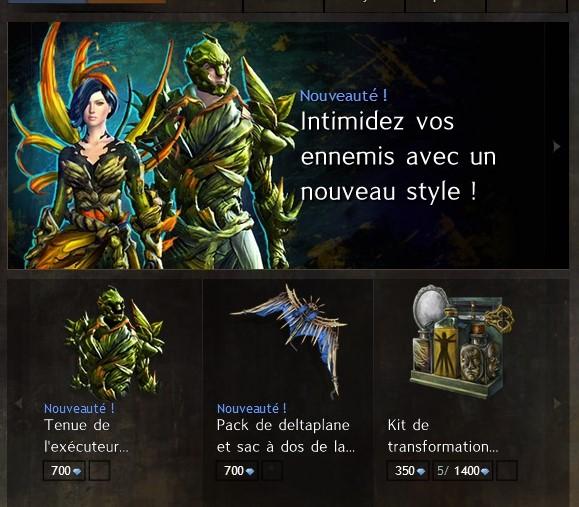 CCLN : Pack de sac à dos et Armes embellies