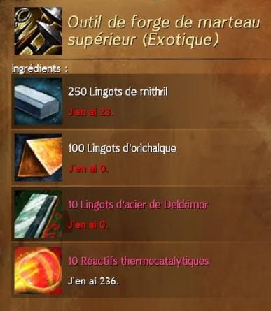 Outil de marteau de forge superieur