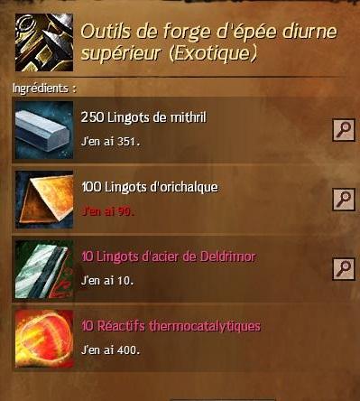 Outils de forge d epee diurne superieur