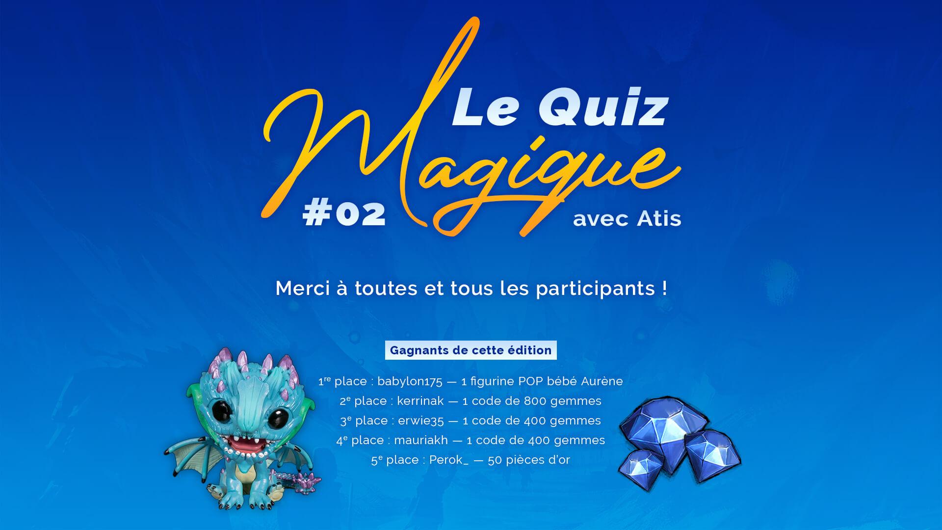 Quiz magique 02 resultats