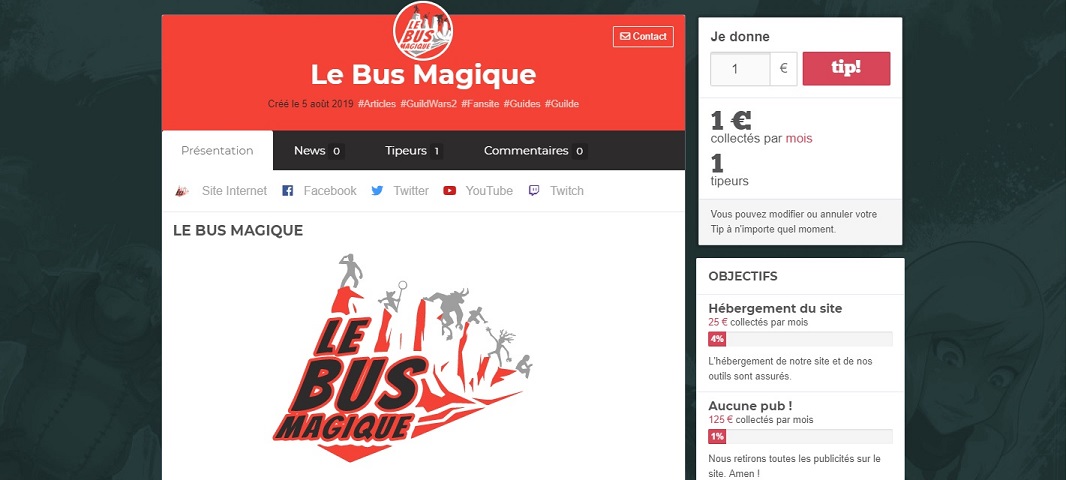 Le Bus Magique se lance sur Tipeee !
